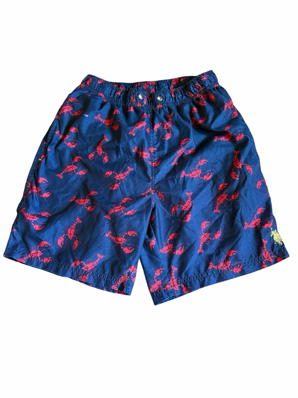 US Polo Assn Navy Blue Lobster Print Swim Shorts M